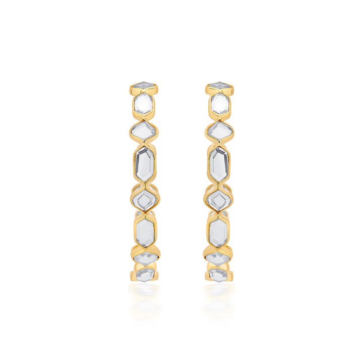 Amara Mirror Cupola Long Earrings