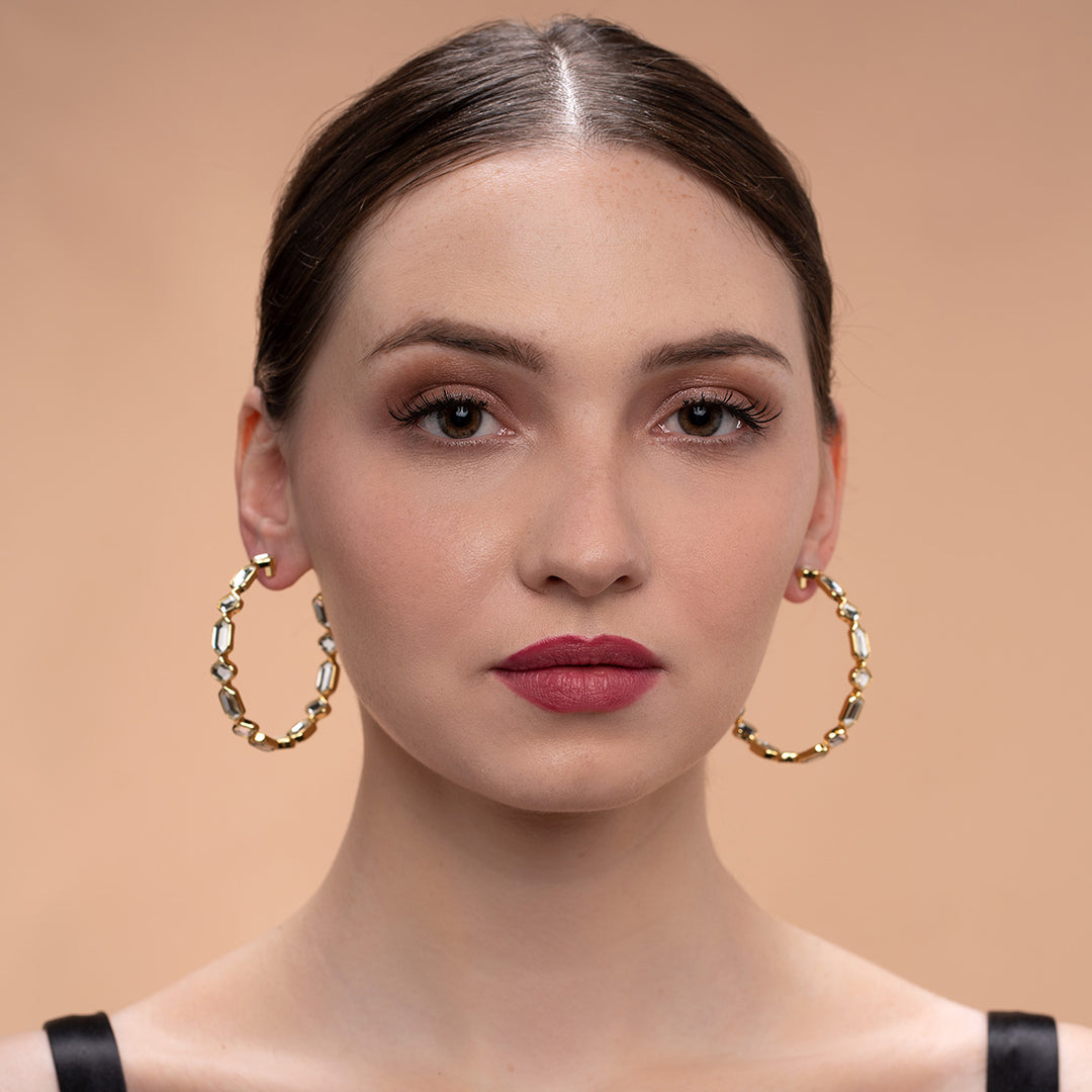 Amara Mirror Cupola Long Earrings