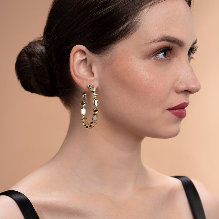 Amara Mirror Cupola Long Earrings