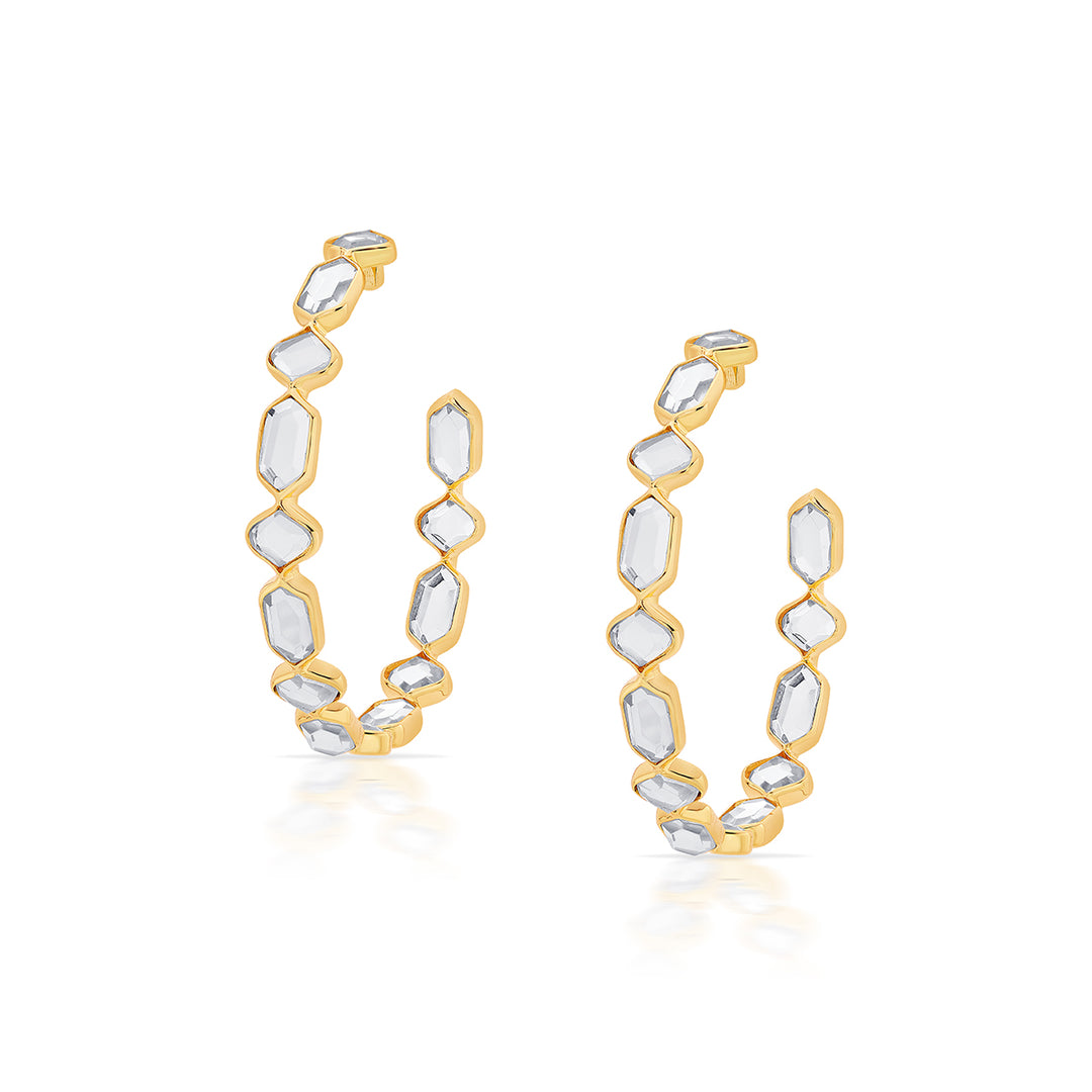 Amara Mirror Cupola Long Earrings