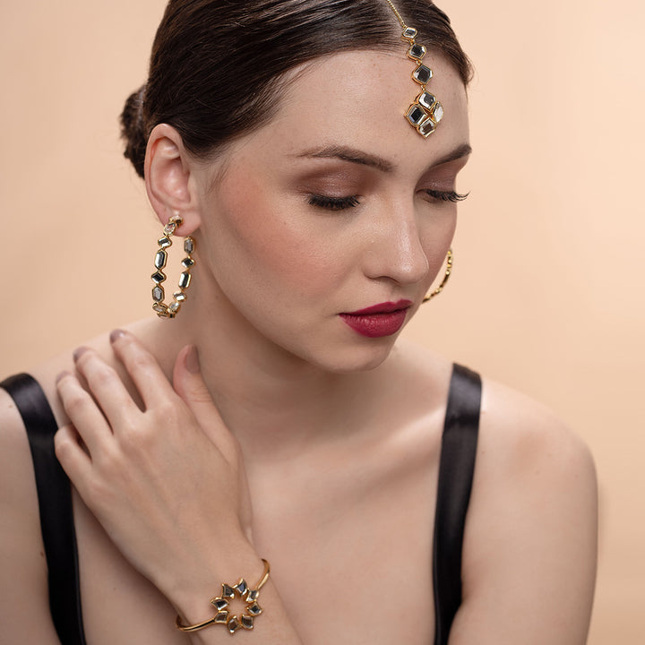 Amara Mirror Cupola Long Earrings