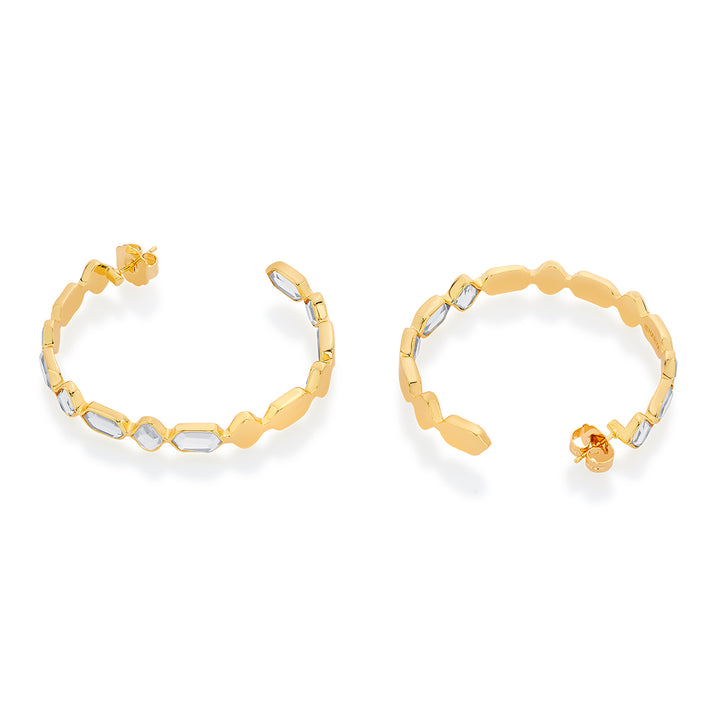 Amara Mirror Cupola Long Earrings