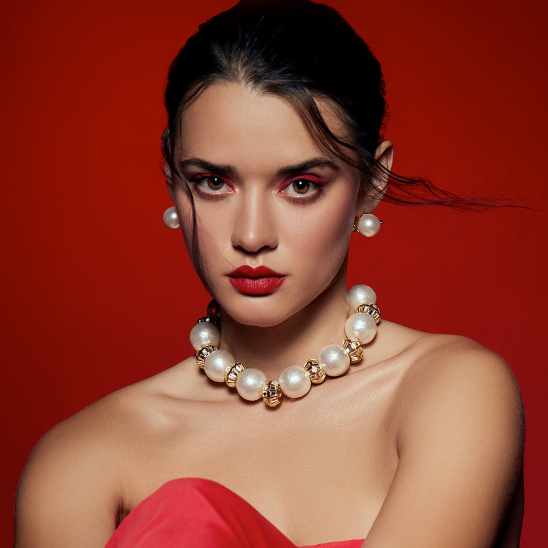 Amara Pearl Flower Earrings