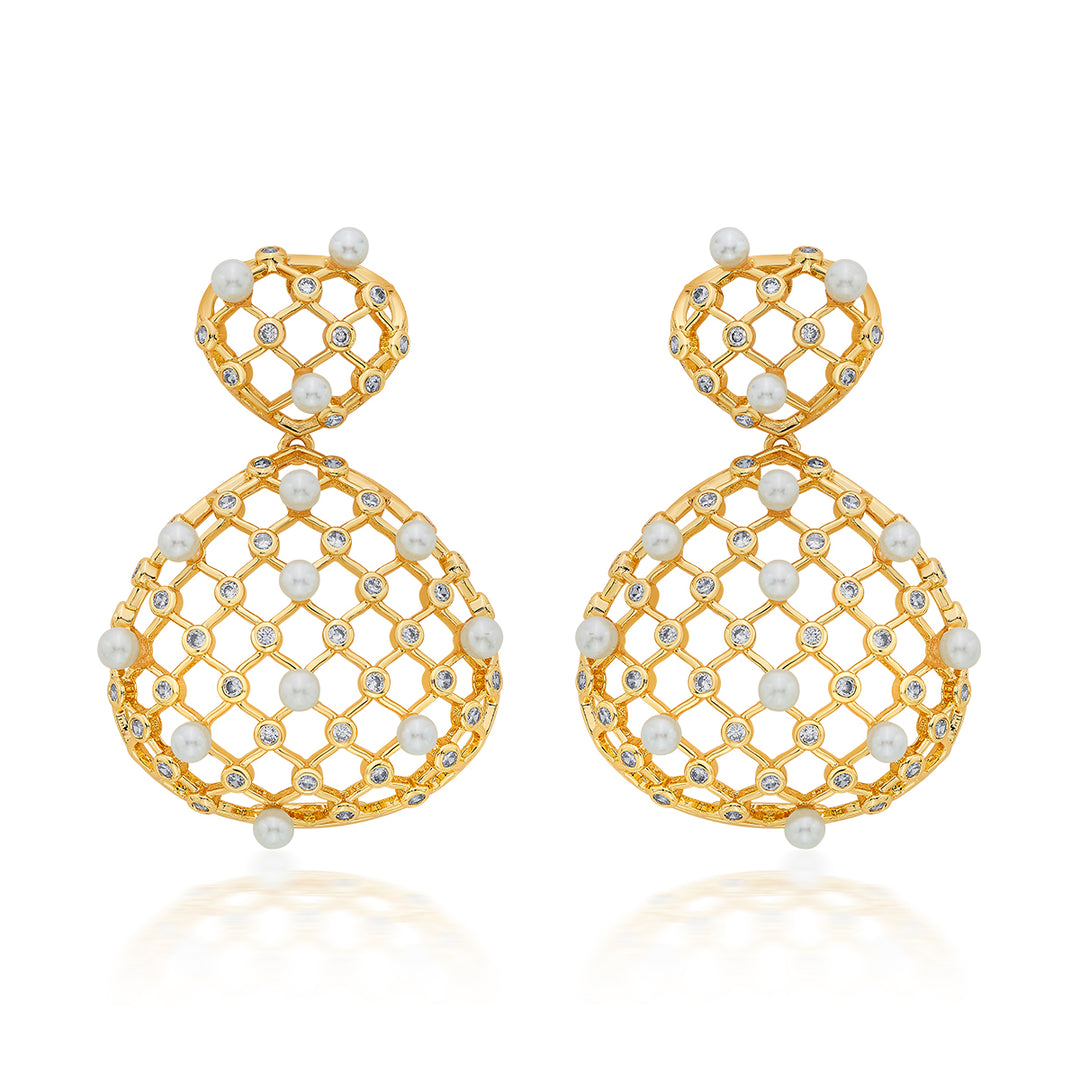 Amara Lattice Drop Earrings
