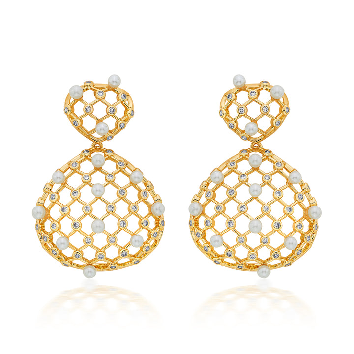 Amara Lattice Drop Earrings