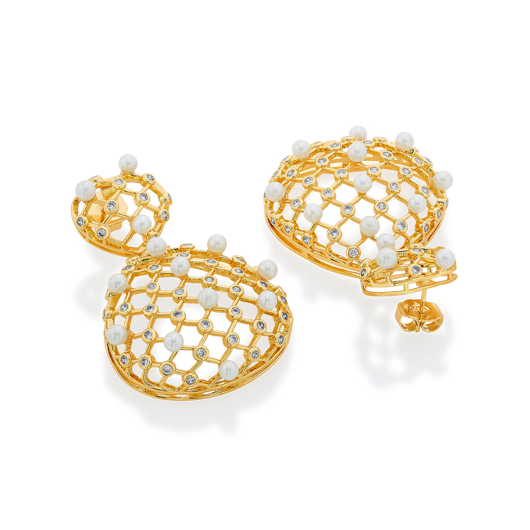 Amara Lattice Drop Earrings