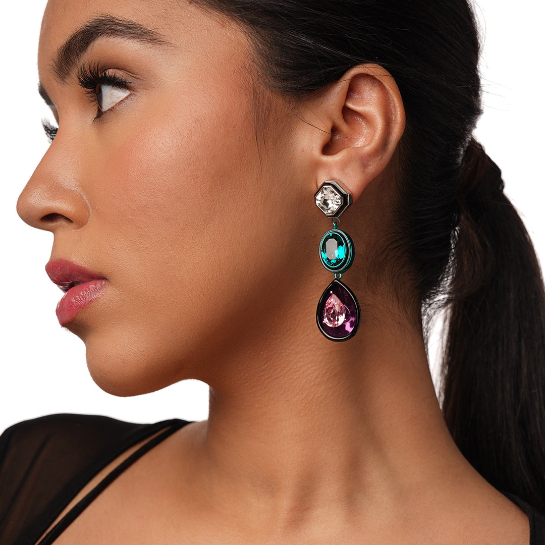 Banger Mismatch Multi-Crystal Earrings