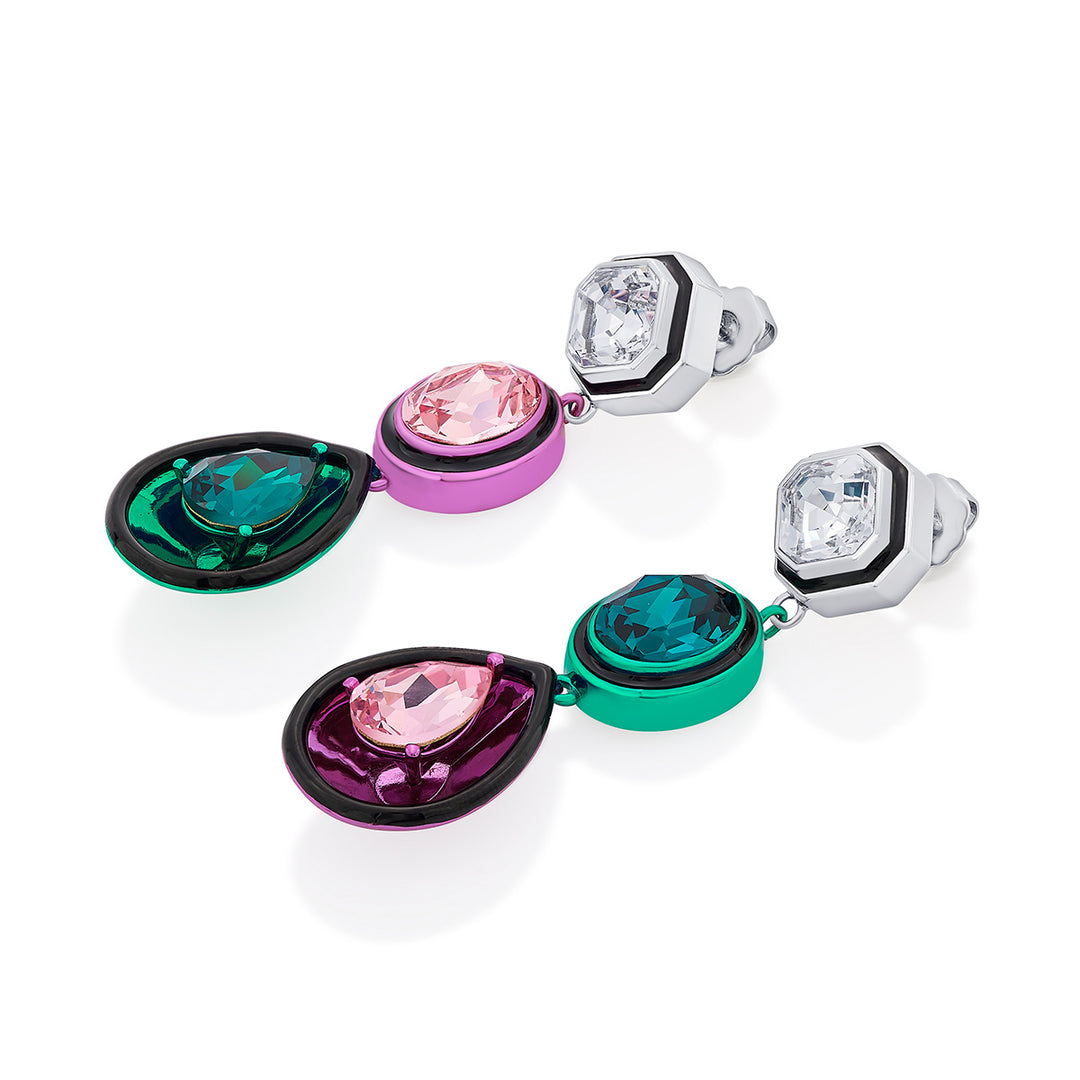 Banger Mismatch Multi-Crystal Earrings