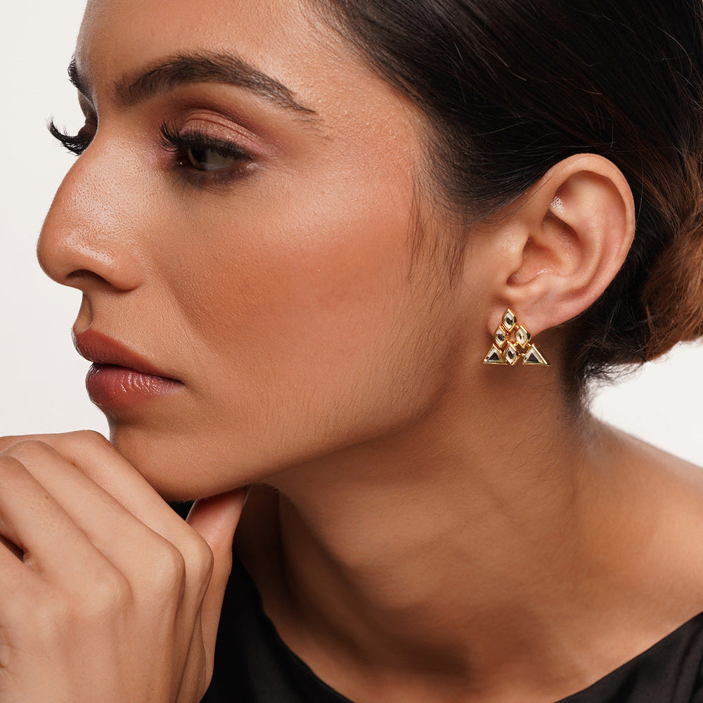 Very Varq Trifecta Earrings - Isharya | Modern Indian Jewelry