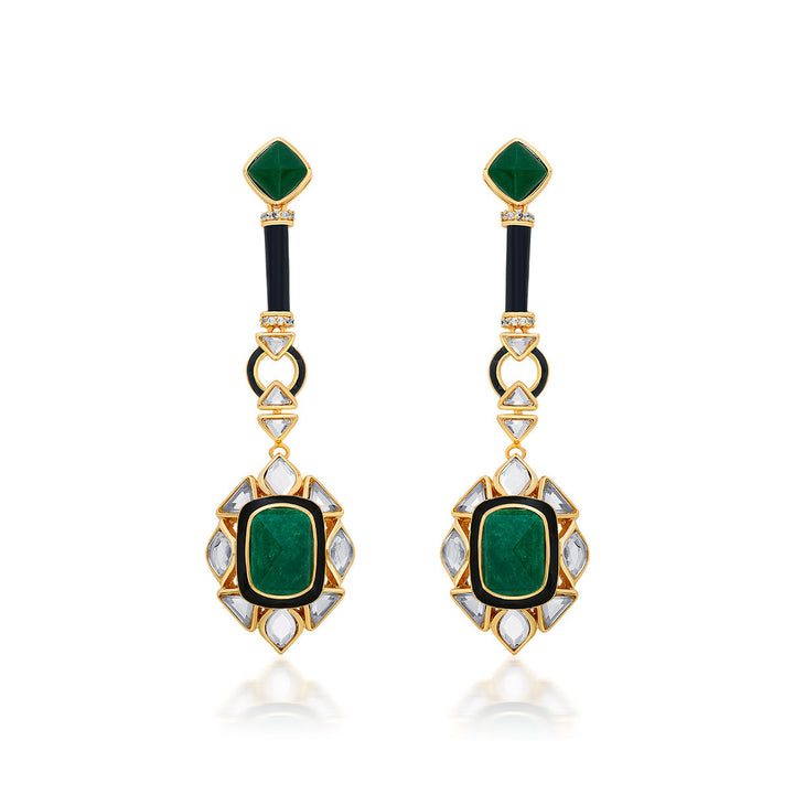 Begum Haute Evergreen Drop Earrings - Isharya | Modern Indian Jewelry