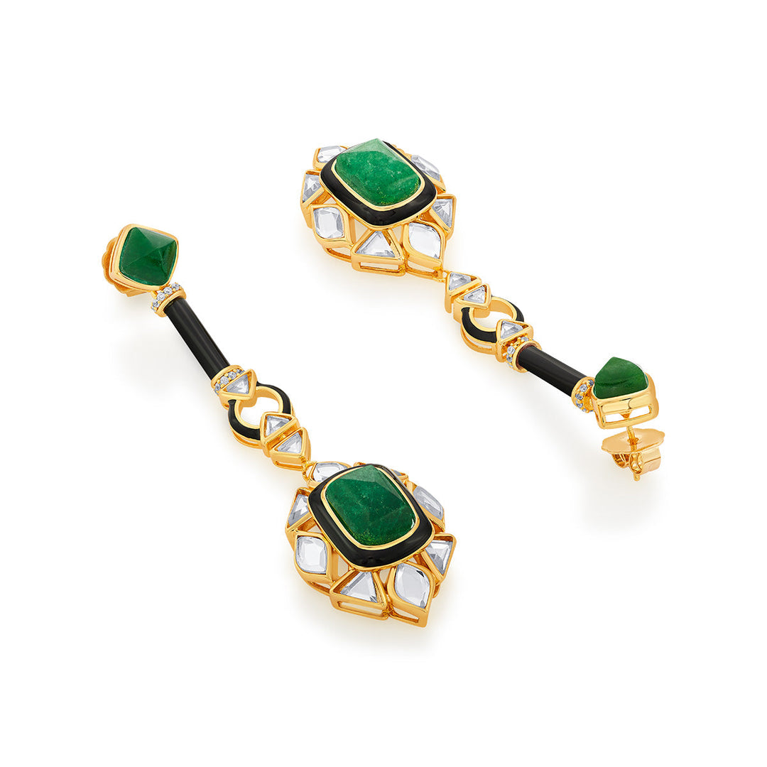 Begum Haute Evergreen Drop Earrings - Isharya | Modern Indian Jewelry