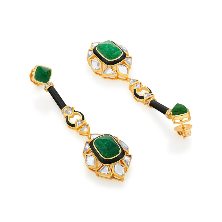 Begum Haute Evergreen Drop Earrings - Isharya | Modern Indian Jewelry