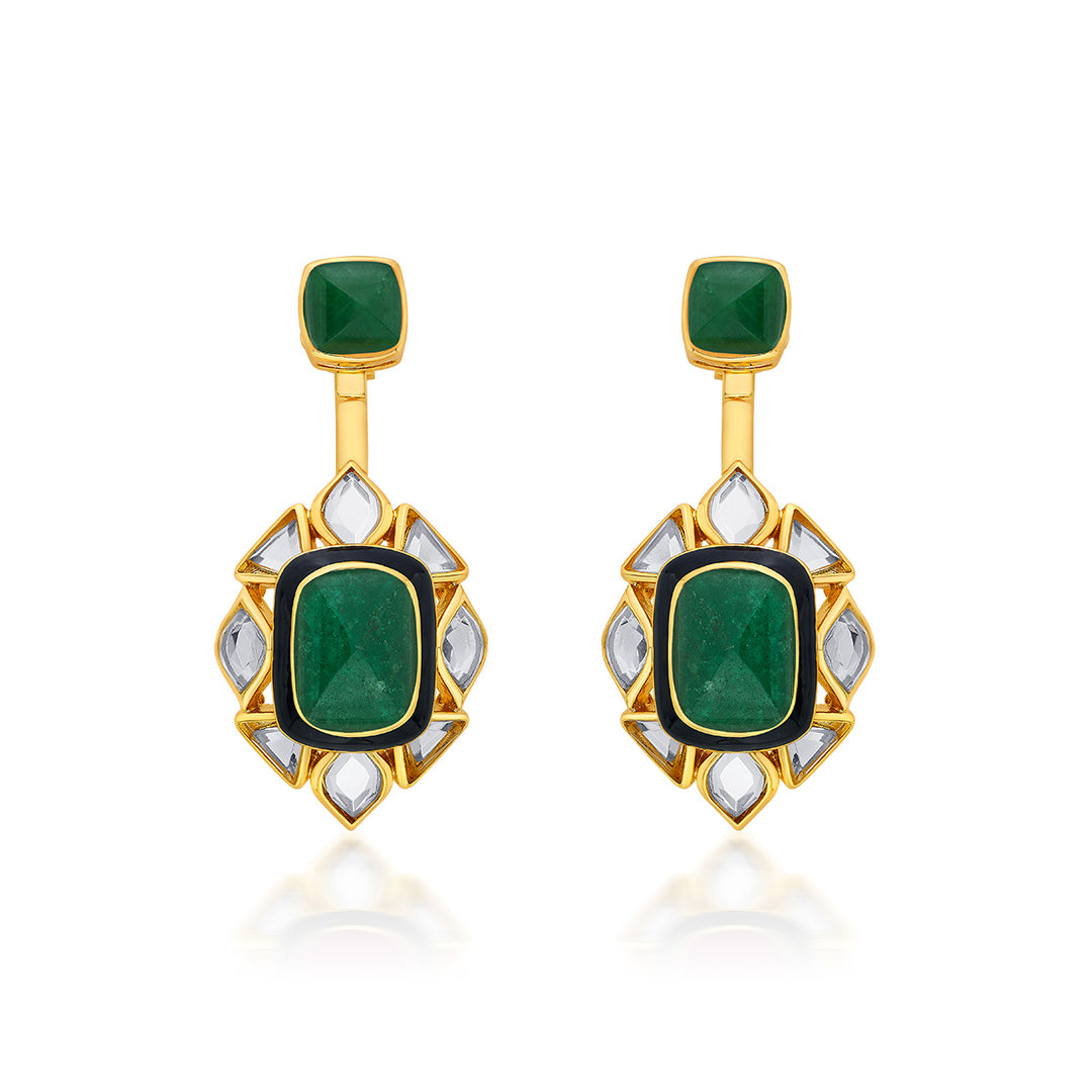 Begum Haute Evergreen Duplet Earrings