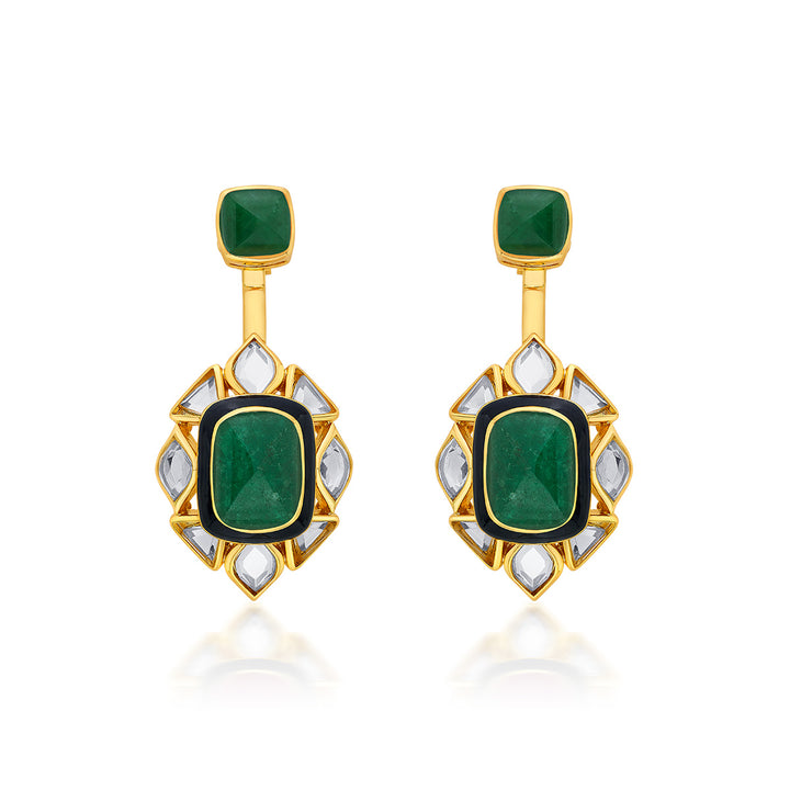 Begum Haute Evergreen Duplet Earrings
