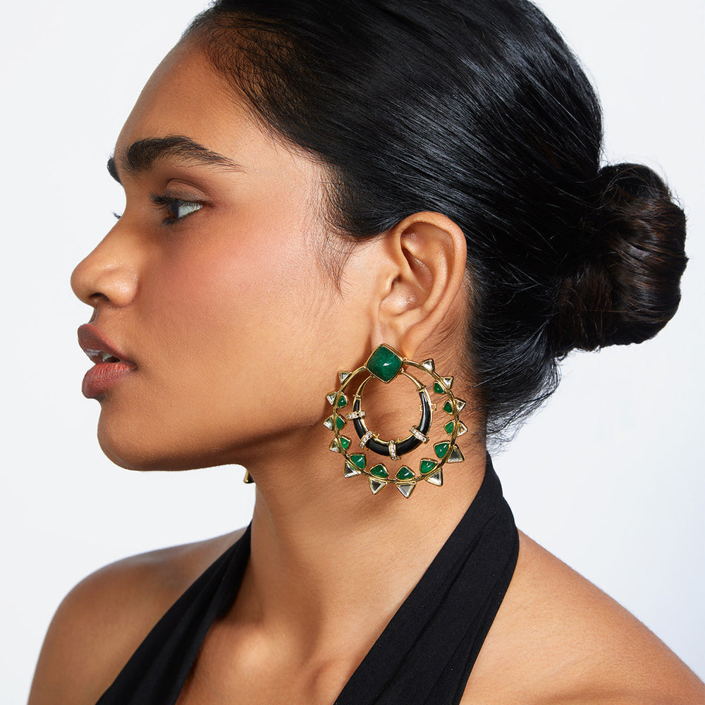 Begum Haute Evergreen Chandbalis - Isharya | Modern Indian Jewelry
