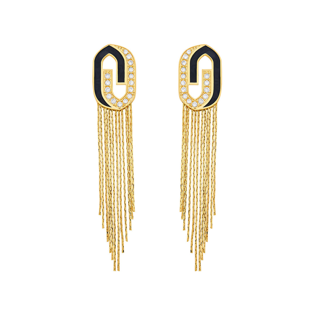 Just Jamiti Art Deco Tassel Earrings