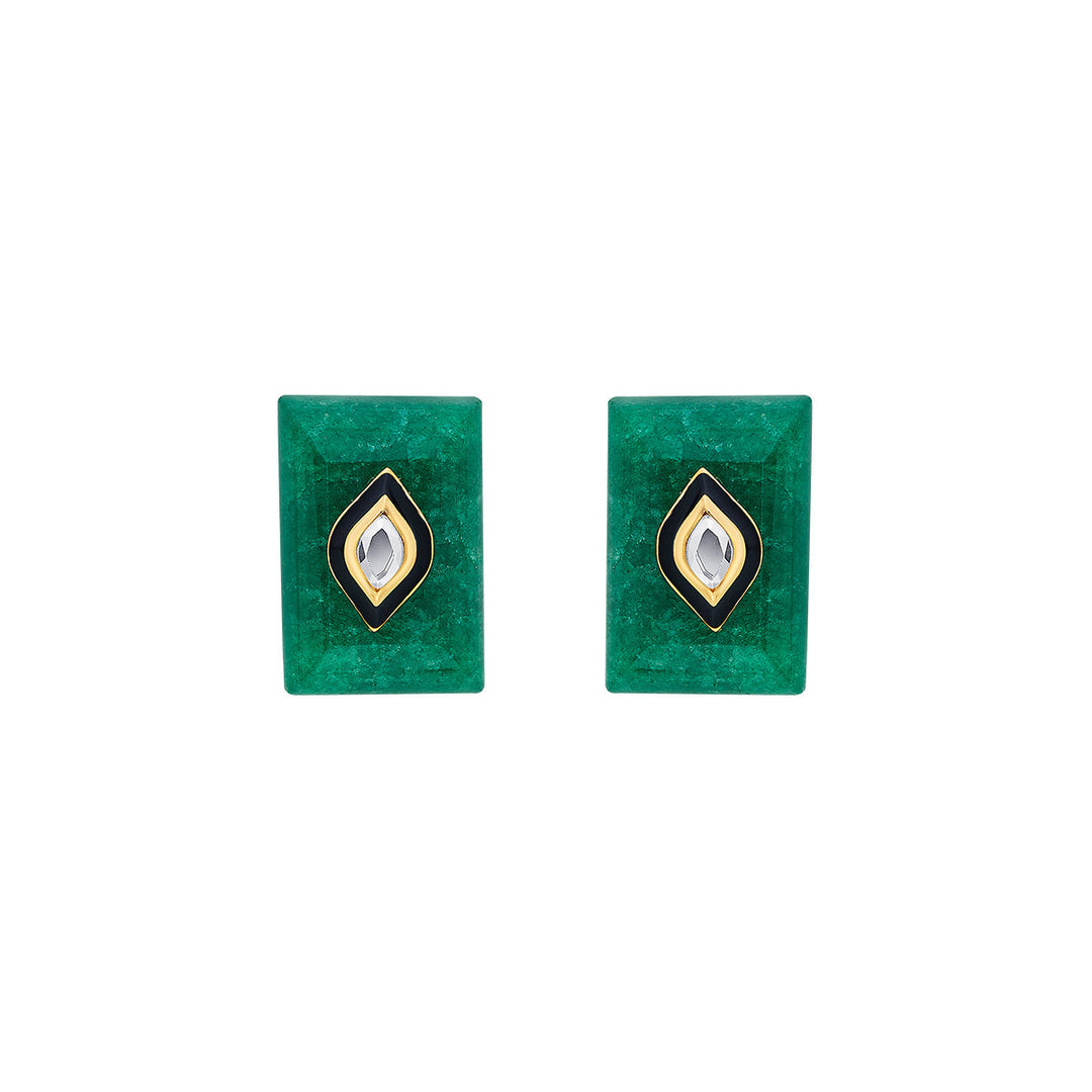 Begum Haute Evergreen Baroque Studs - Isharya | Modern Indian Jewelry