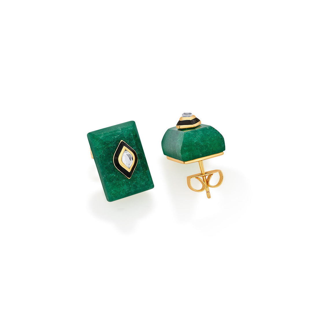 Begum Haute Evergreen Baroque Studs - Isharya | Modern Indian Jewelry
