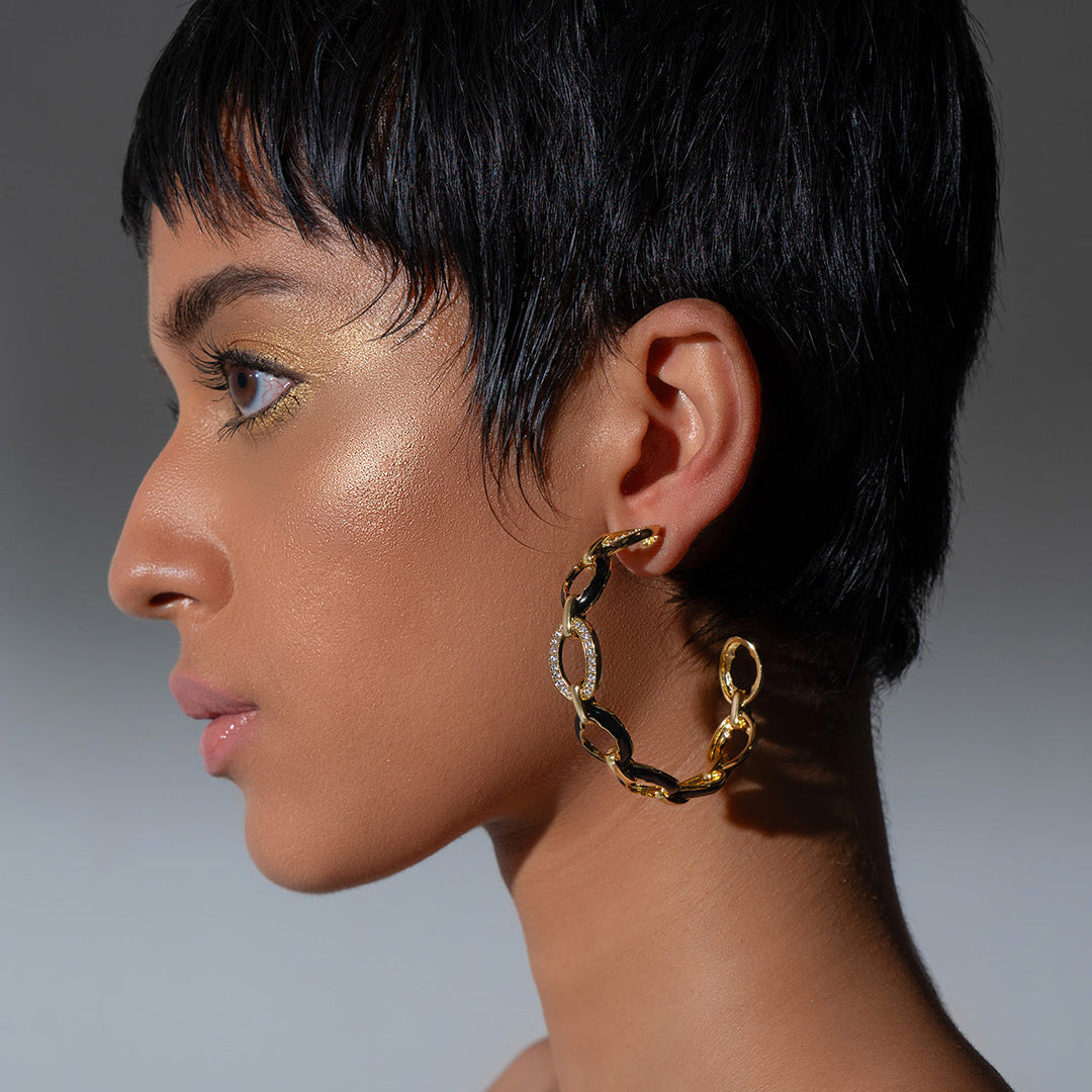 Sliving Hoop Earrings - Isharya | Modern Indian Jewelry