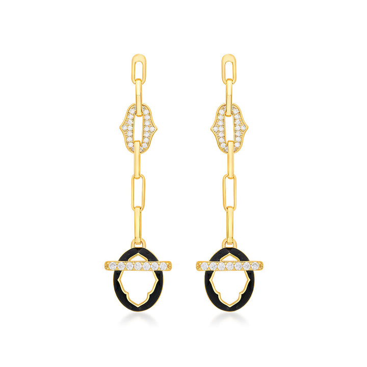 Sliving Long Drop Earrings - Isharya | Modern Indian Jewelry