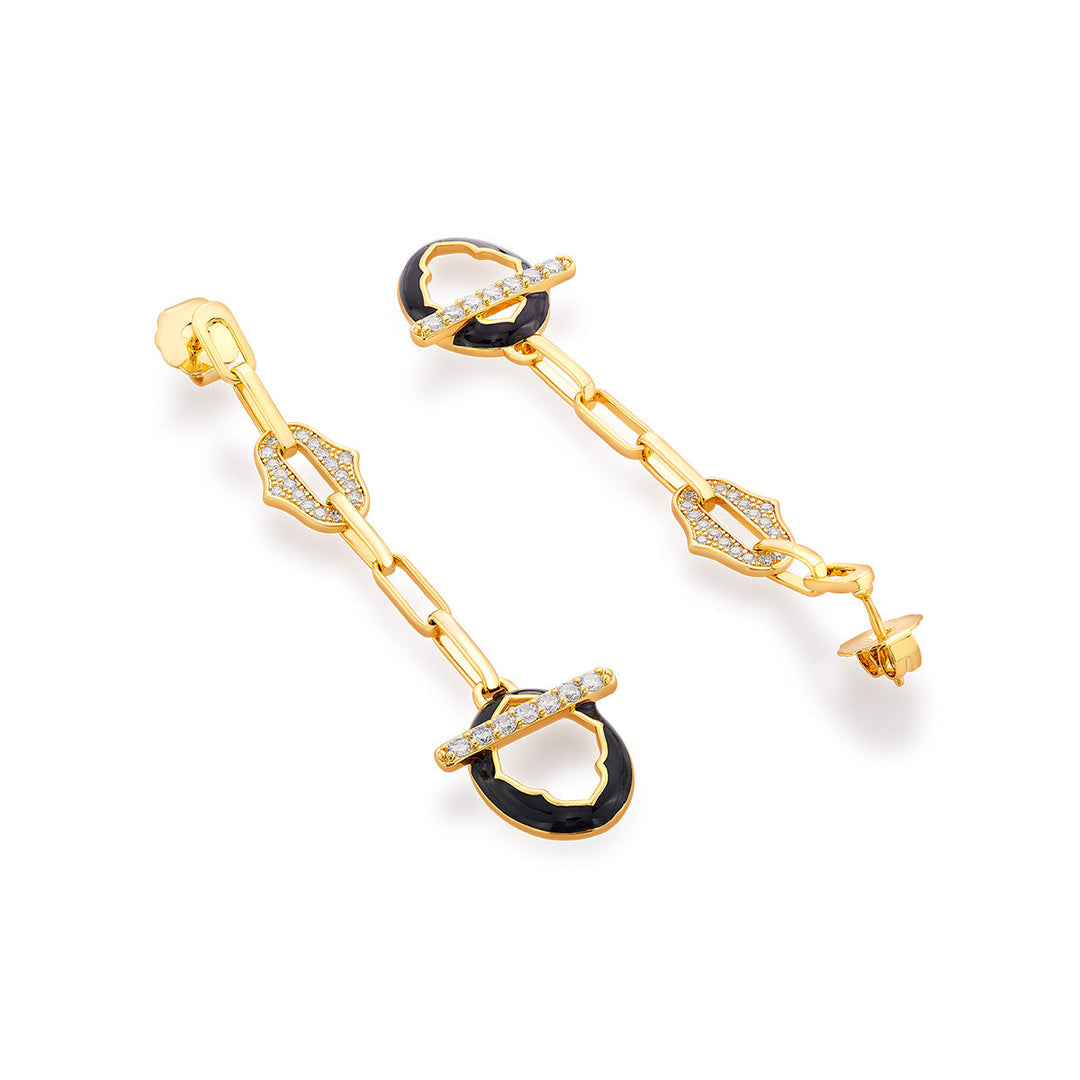 Sliving Long Drop Earrings - Isharya | Modern Indian Jewelry