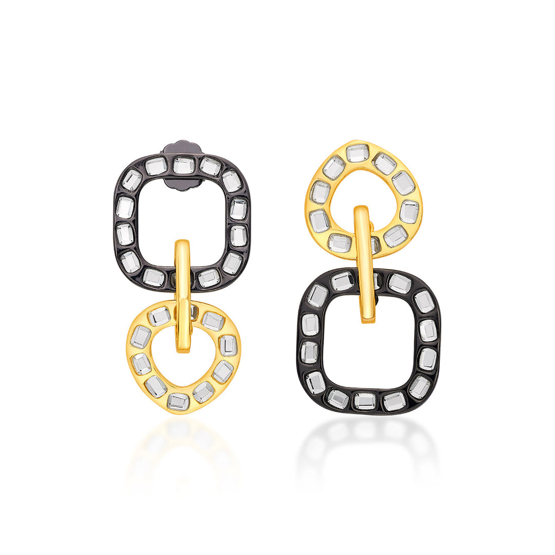 Stan Mismatched Earrings - Isharya | Modern Indian Jewelry