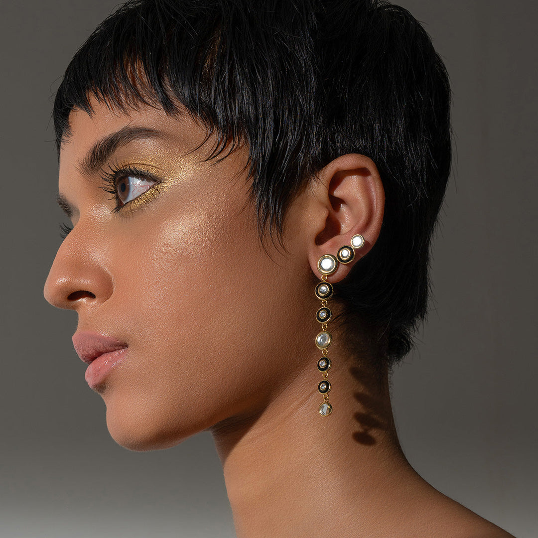 Savage Long Drop Earrings - Isharya | Modern Indian Jewelry
