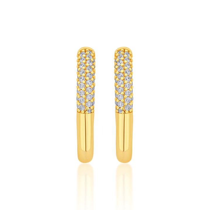 Sparkle Hoop Earrings - Isharya | Modern Indian Jewelry