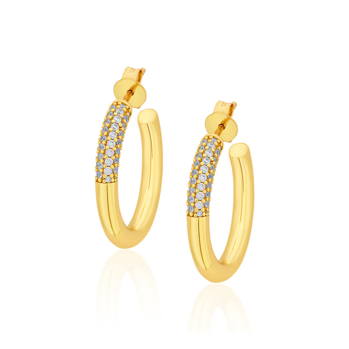Sparkle Hoop Earrings - Isharya | Modern Indian Jewelry