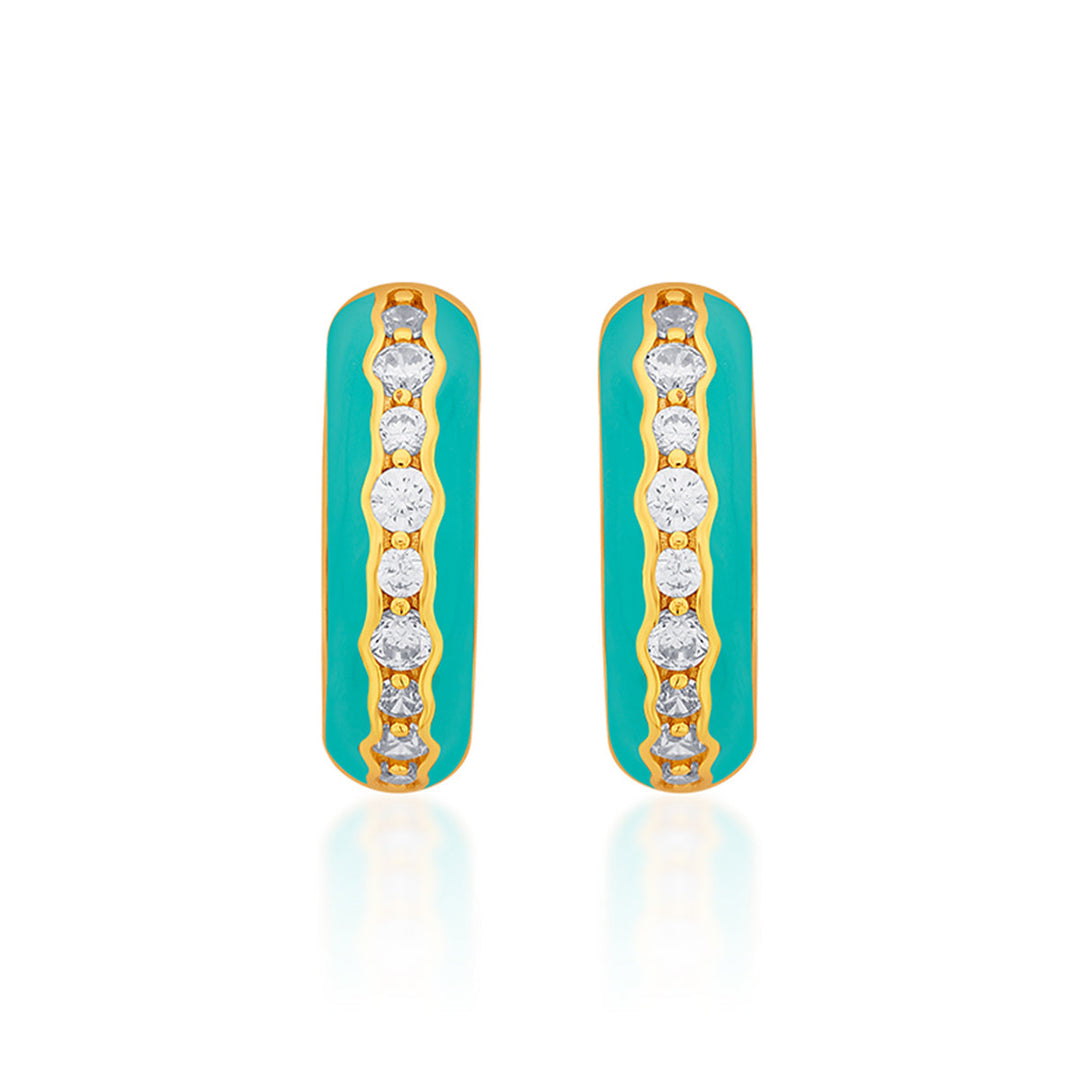 Barbie Blue Hoop Earrings - Isharya | Modern Indian Jewelry