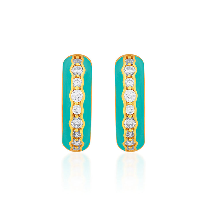 Barbie Blue Hoop Earrings - Isharya | Modern Indian Jewelry