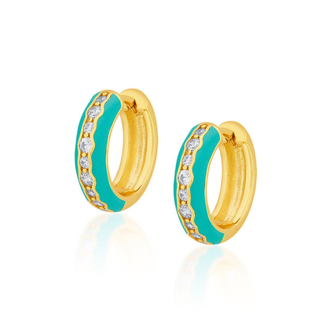 Barbie Blue Hoop Earrings - Isharya | Modern Indian Jewelry
