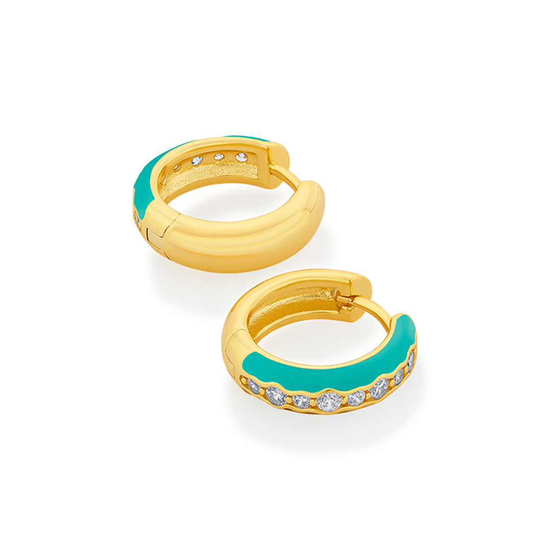 Barbie Blue Hoop Earrings - Isharya | Modern Indian Jewelry