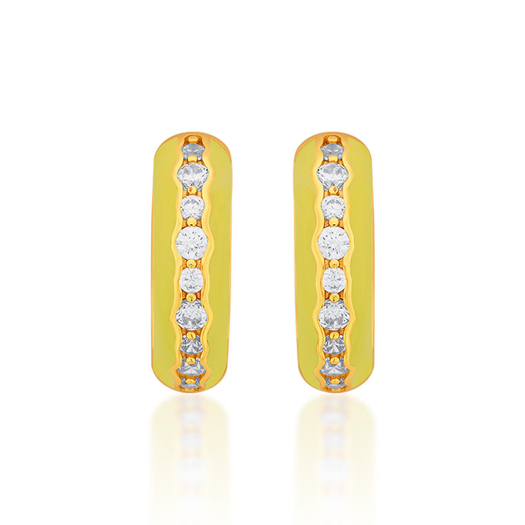 Chartreuse Hoop Earrings - Isharya | Modern Indian Jewelry