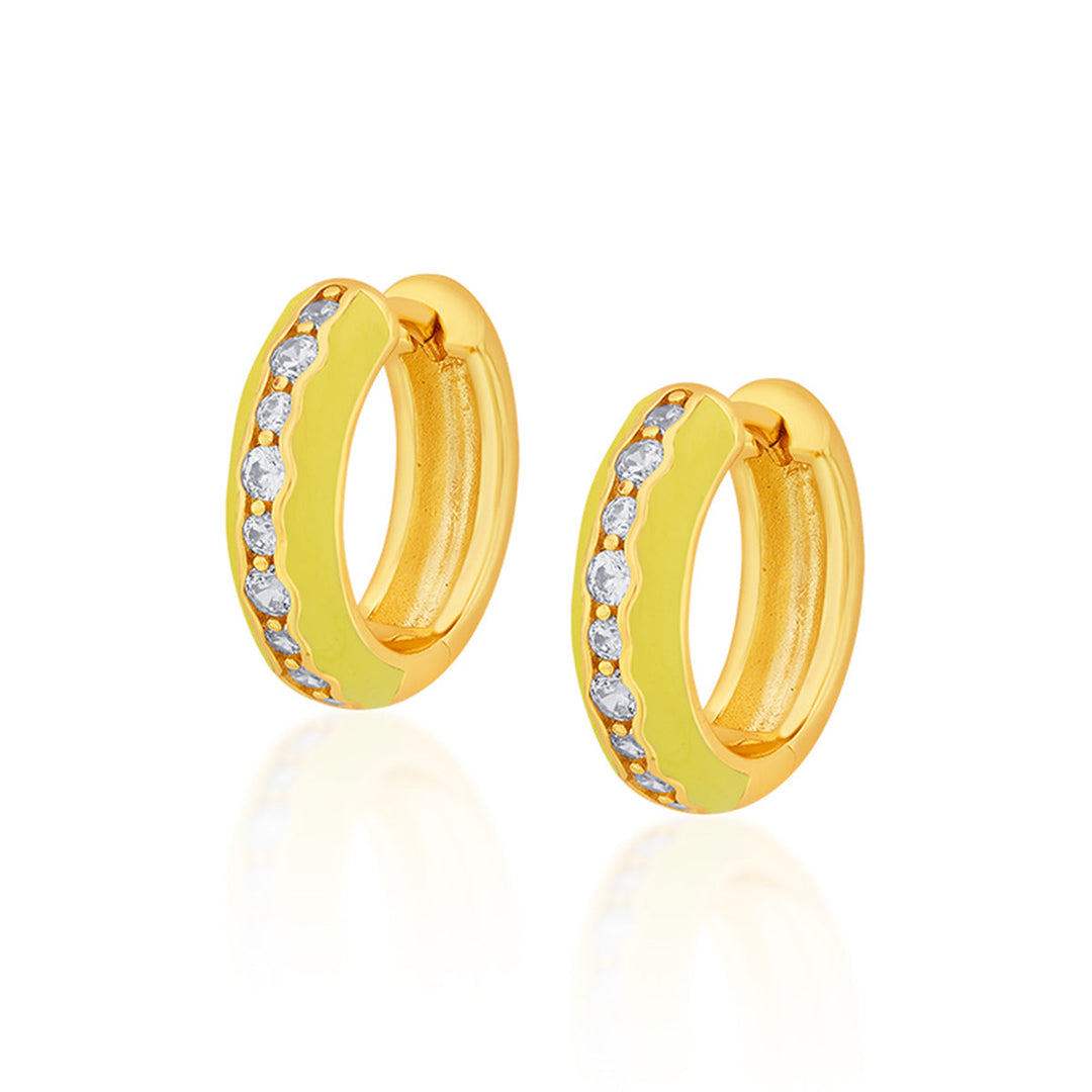 Chartreuse Hoop Earrings - Isharya | Modern Indian Jewelry