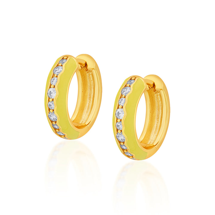 Chartreuse Hoop Earrings - Isharya | Modern Indian Jewelry