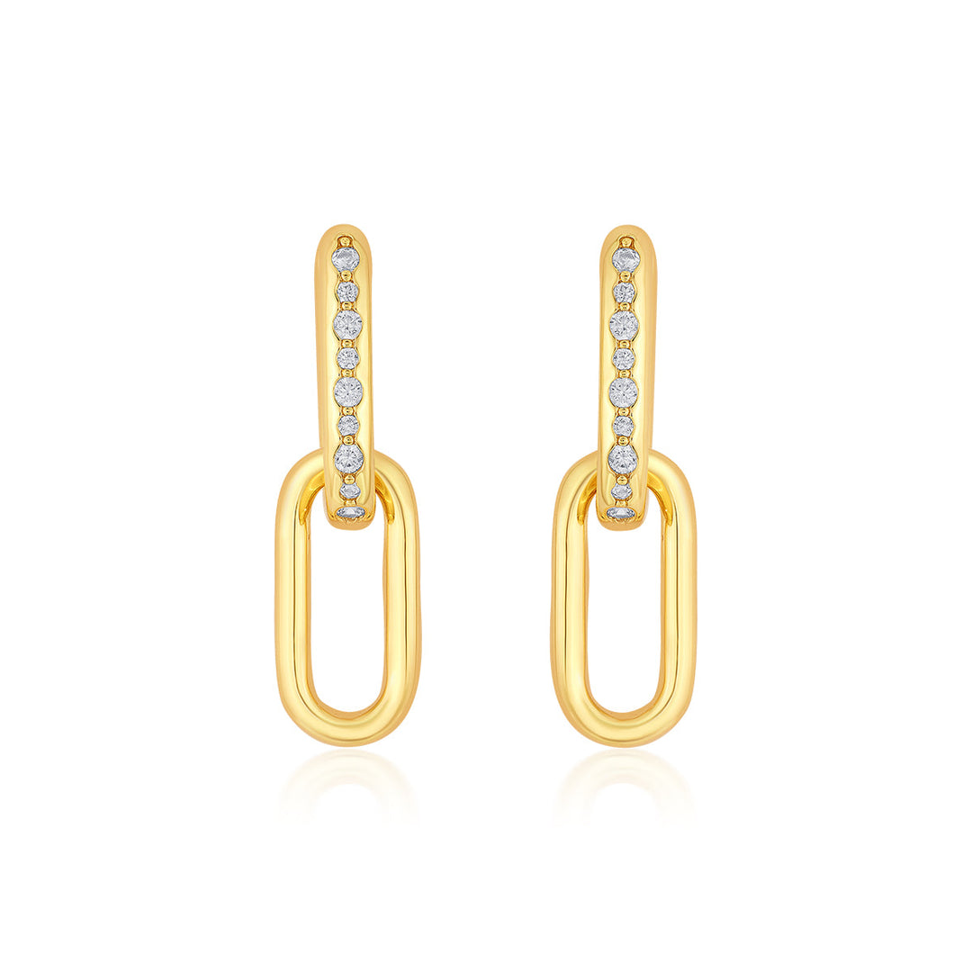 Sparkle Link Earrings - Isharya | Modern Indian Jewelry