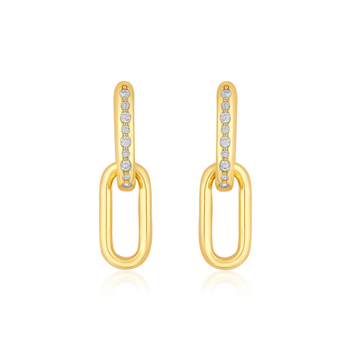 Sparkle Link Earrings - Isharya | Modern Indian Jewelry