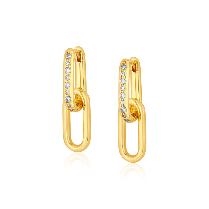 Sparkle Link Earrings - Isharya | Modern Indian Jewelry