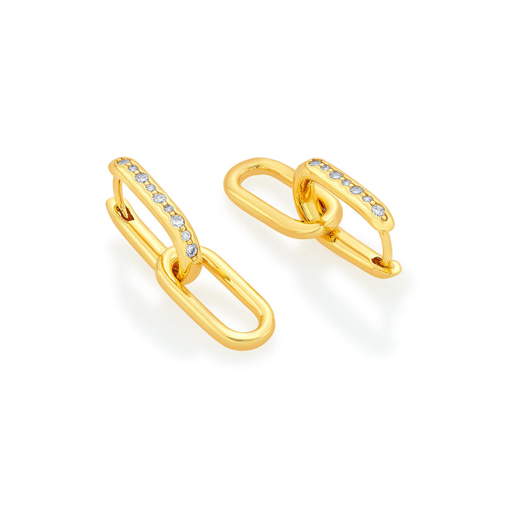 Sparkle Link Earrings - Isharya | Modern Indian Jewelry