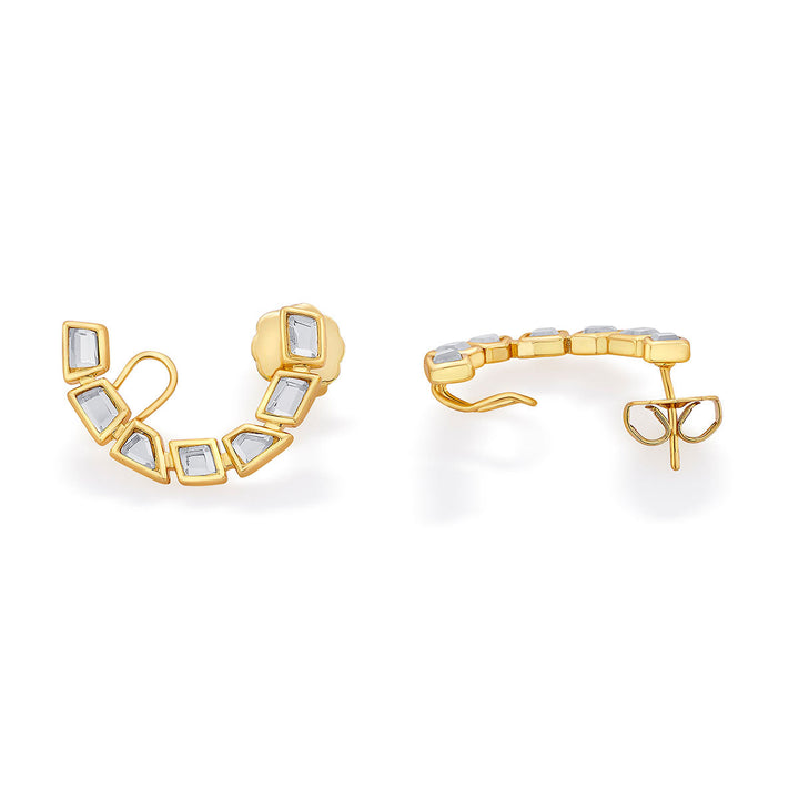 Nuit Mirror Crescent Ear Cuffs