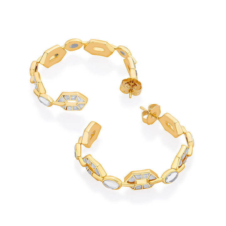 Glimmer Mirror Hoop Earrings