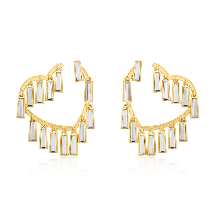 Desire Drop Mirror Heart Hoops