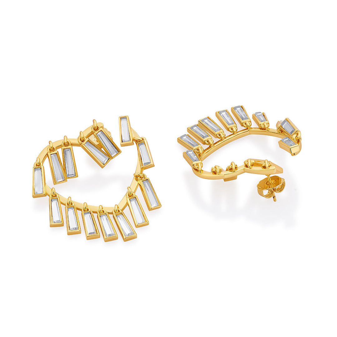 Desire Drop Mirror Heart Hoops