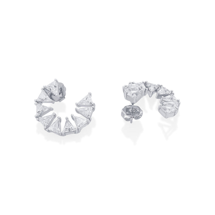 Louvre 925 Silver Orange Peel Earrings - Isharya | Modern Indian Jewelry