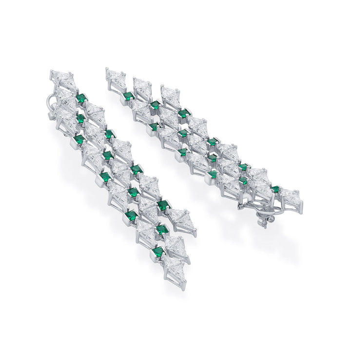 Provence 925 Silver Waterfall Earrings - Isharya | Modern Indian Jewelry