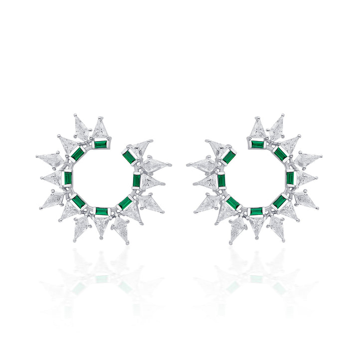 Provence 925 Silver Spike Earrings - Isharya | Modern Indian Jewelry