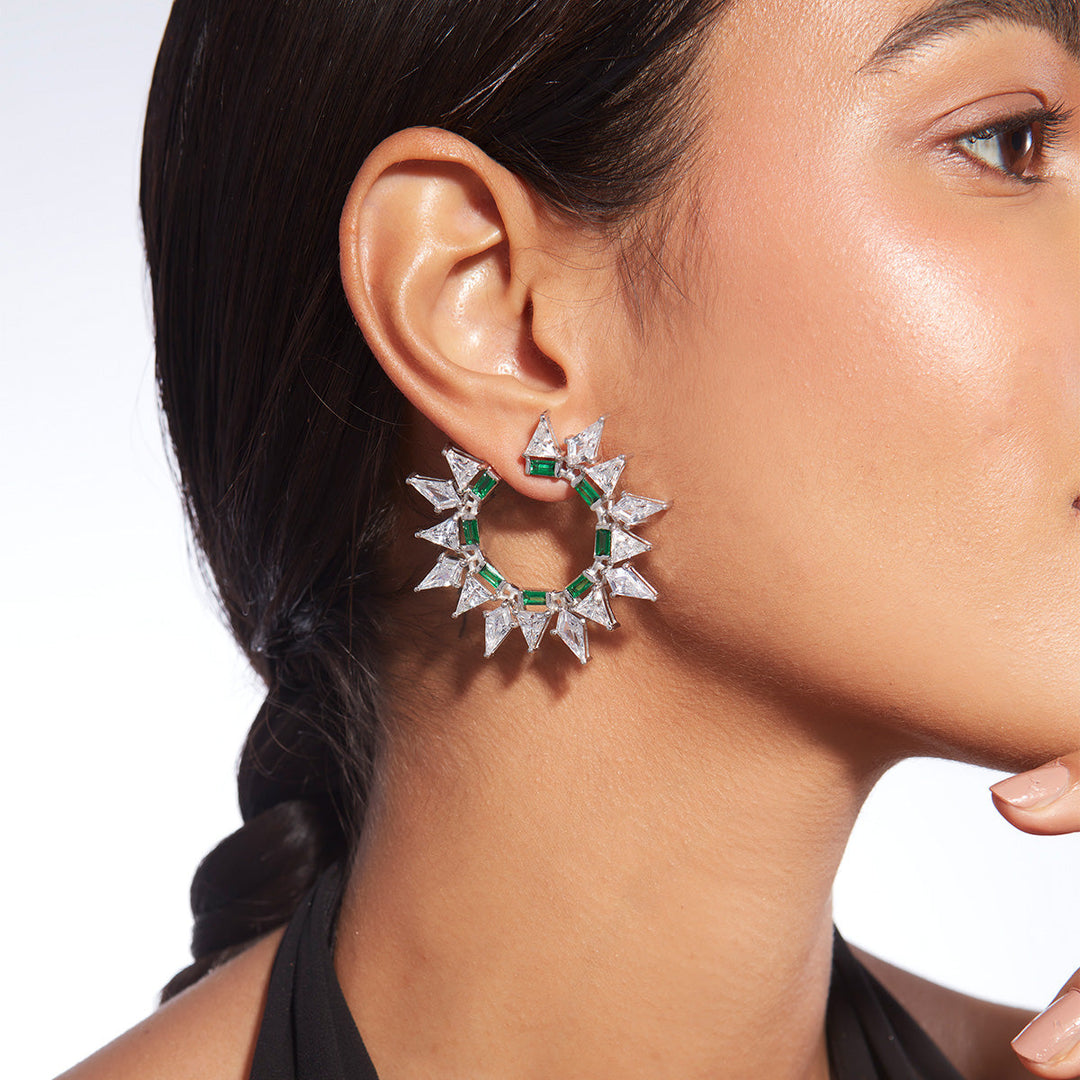 Provence 925 Silver Spike Earrings - Isharya | Modern Indian Jewelry