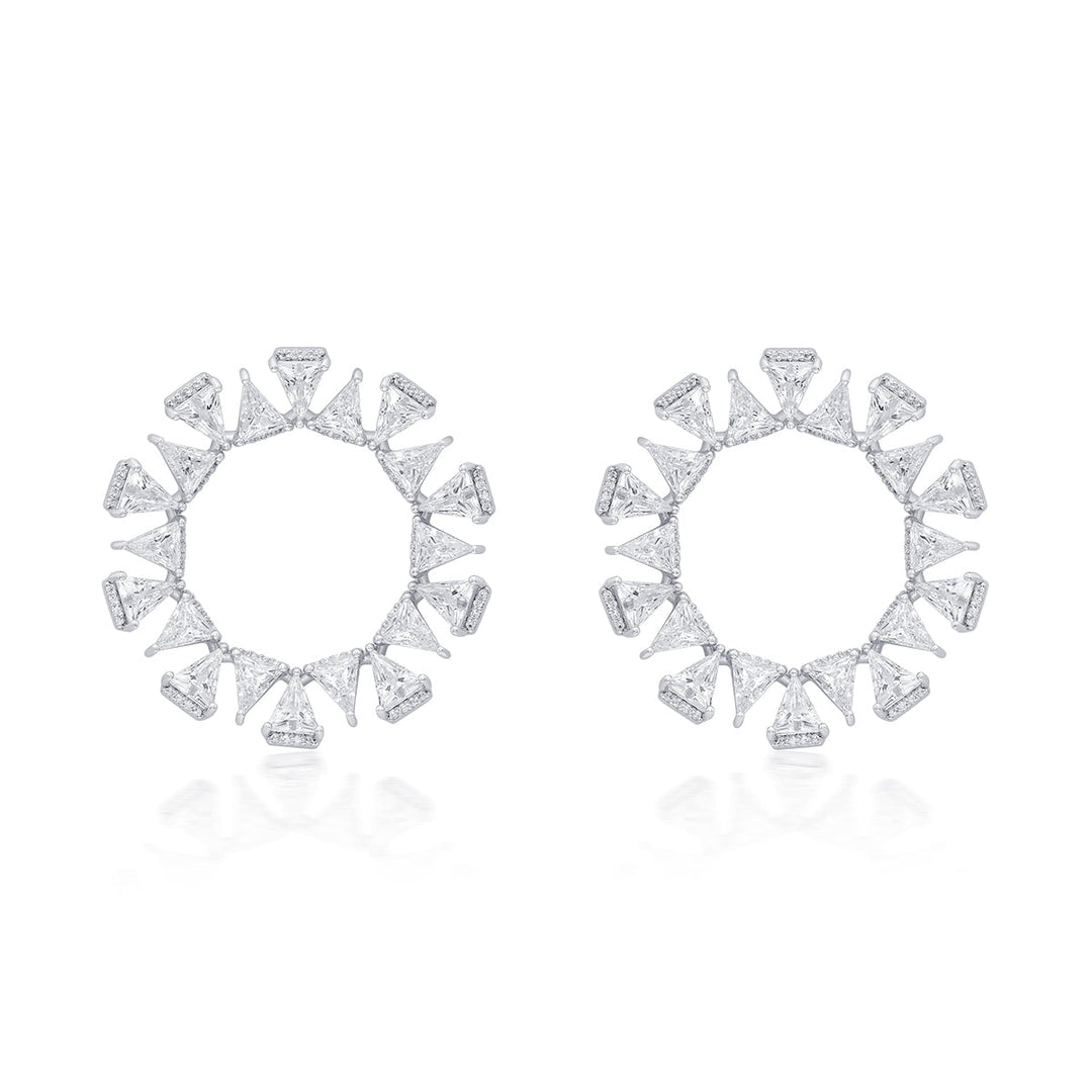 Louvre 925 Silver Hoop Earrings - Isharya | Modern Indian Jewelry