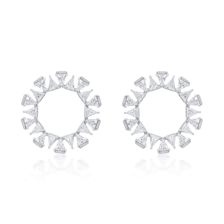 Louvre 925 Silver Hoop Earrings - Isharya | Modern Indian Jewelry